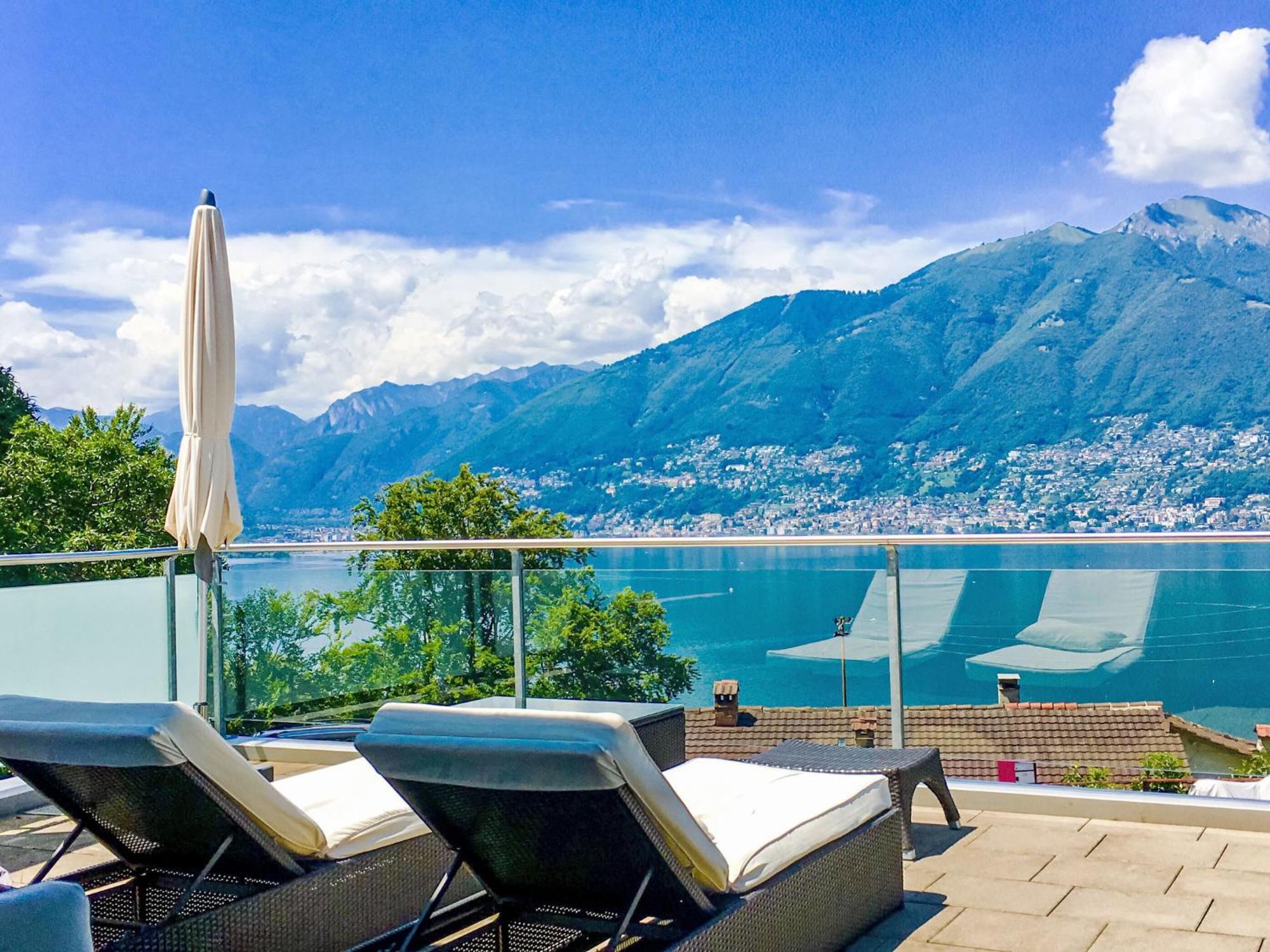 Apartment Vista Lago Maggiore 1-Floor Left By Interhome Gambarogno Extérieur photo