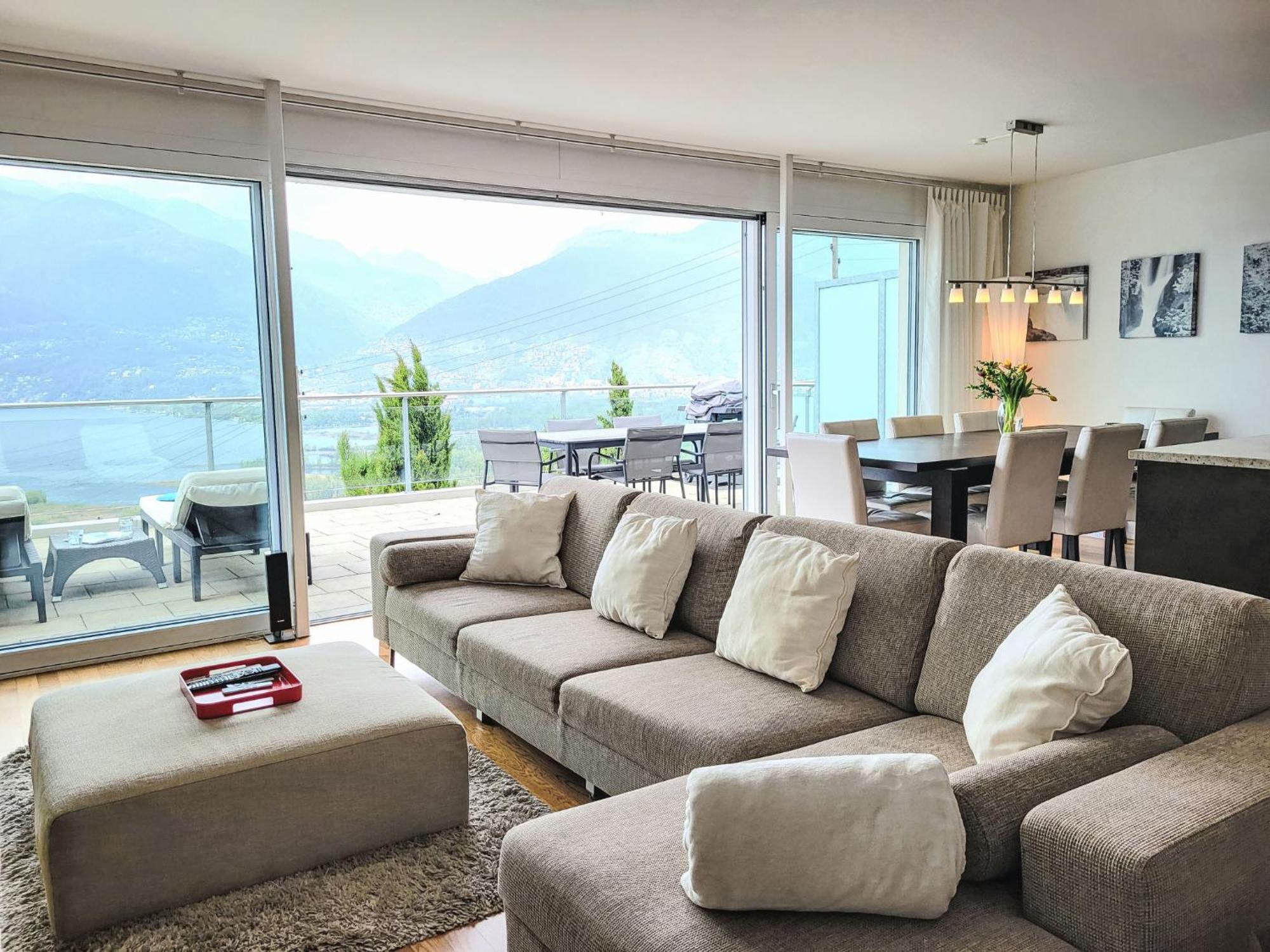 Apartment Vista Lago Maggiore 1-Floor Left By Interhome Gambarogno Extérieur photo